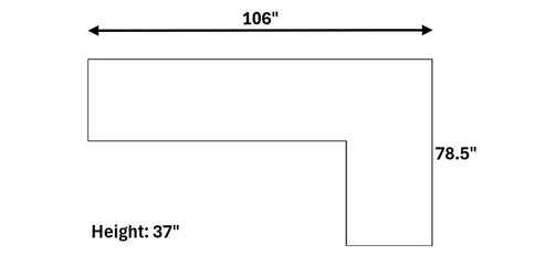 Kora Smoke 2-Piece Sectional