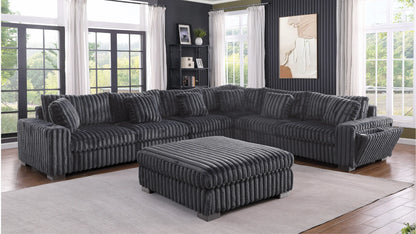 Snuggle Station Modular Sectional with Ottoman & Console (S329)