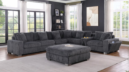 Snuggle Station Modular Sectional with Ottoman & Console (S329)
