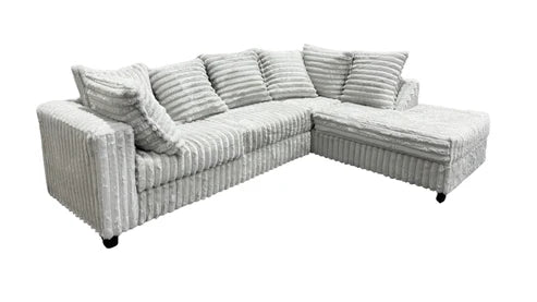 Berlin Corduroy L-Shaped Sectional – Gray