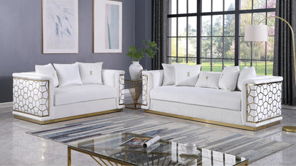 Stella Living Room Set – White (S1015)