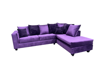 Kora Purple Velvet Sectional