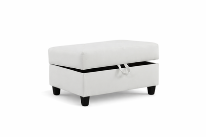 Rocket White PU Reversible Sectional