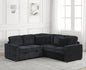 Ariel Black Sectional With Pull-Out Bed