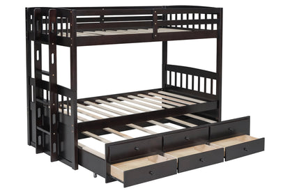 BB40 TWIN/TWIN Bunk Bed w/Twin Trundle + 3 Drawers