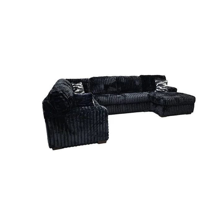 Austin 3 pc Sectional (Black)