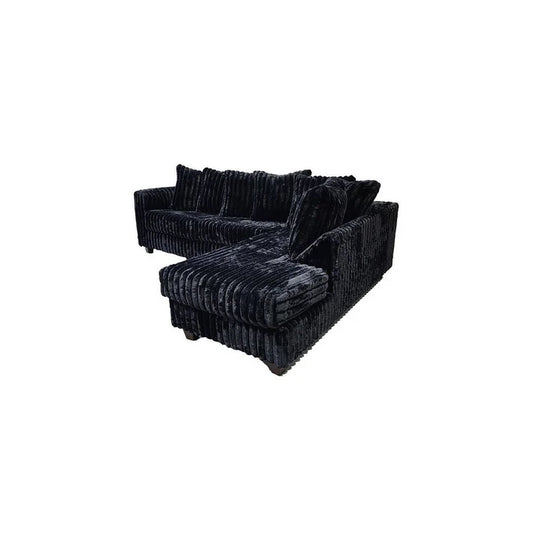 Berlin Corduroy Sectional – Black