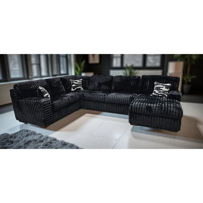 Austin 3 pc Sectional (Black)