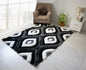 3D Shaggy GRAY-BLACK Area Rug