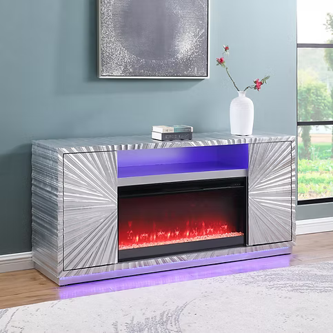 Selene Silver Leaf Fireplace