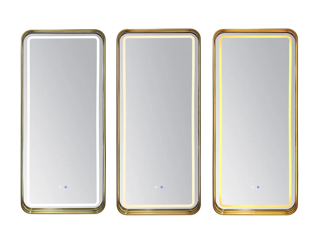 A-FM04 Modest Bluetooth-Enabled LED Mirror – Gold