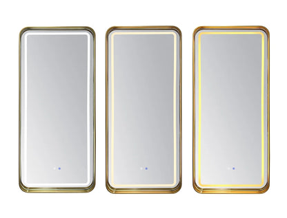 A-FM04 Modest Bluetooth-Enabled LED Mirror – Gold