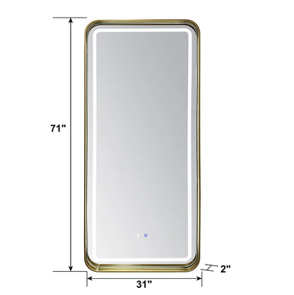 A-FM04 Modest Bluetooth-Enabled LED Mirror – Gold