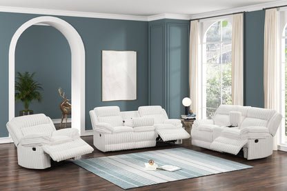 Heaven - White 3pc Reclining Set