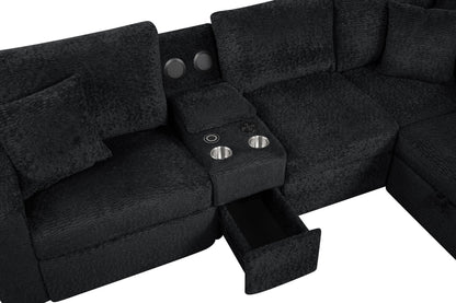 Hunter Sleeper Sectional with Storage, Pull-Out Bed & Bluetooth Speaker
