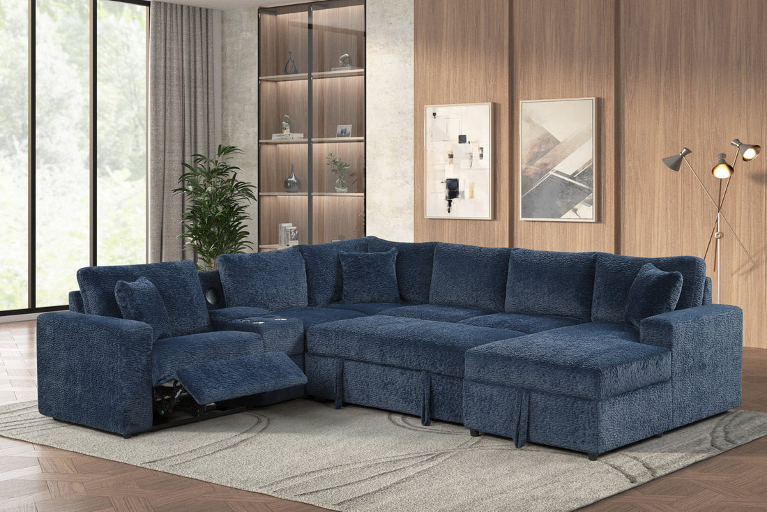Hunter Sleeper Sectional with Storage, Pull-Out Bed & Bluetooth Speaker