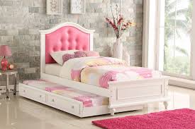 TWIN BED+TRUNDLE PINK