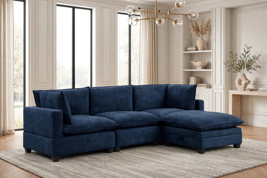 Callan Performance Fabric Modular Sectional | Navy Blue
