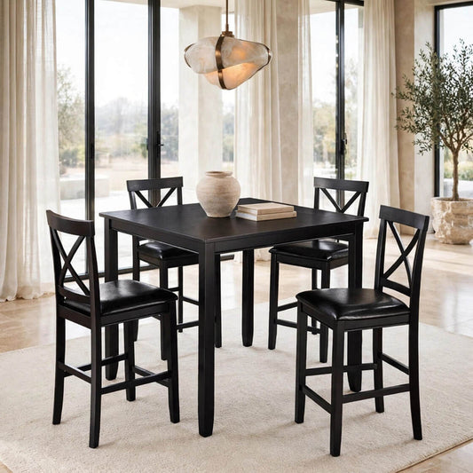 Tahoe 5-Piece Counter Height Dining Set | Dark Espresso