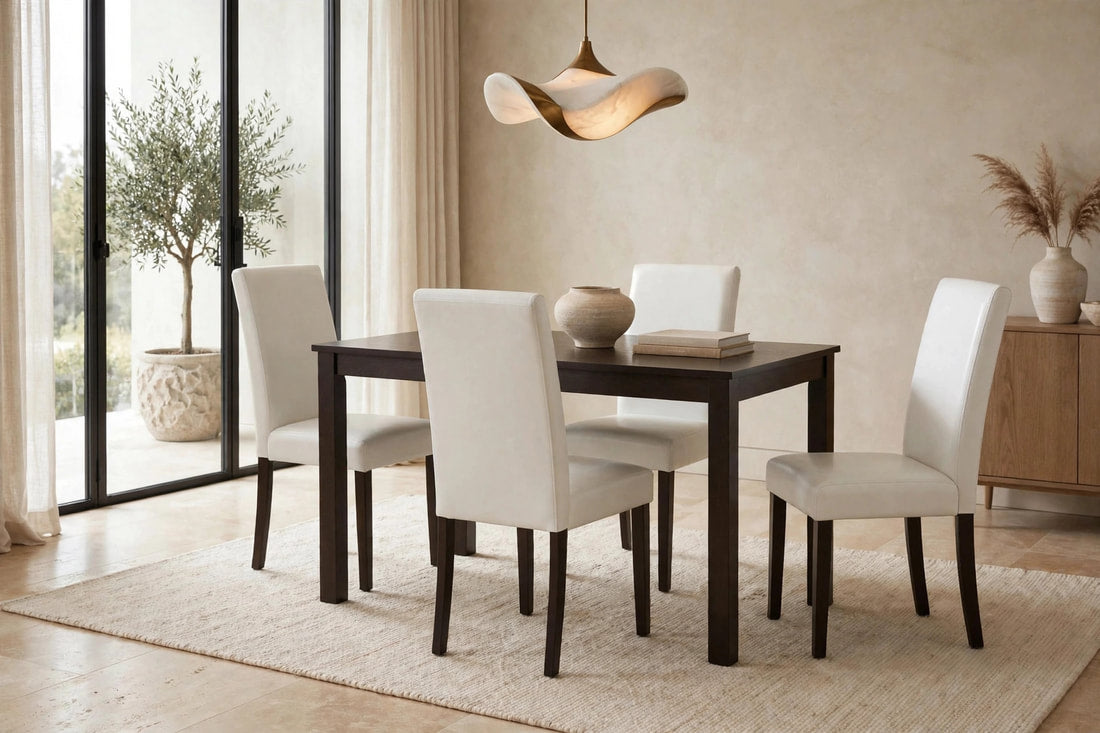 Camden 5-Piece Dining Set | Espresso & White