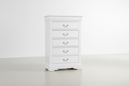 Louis Philippe White Chest of Drawers