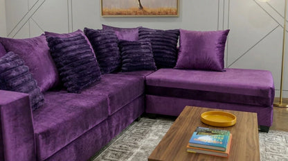 Kora Purple Velvet Sectional