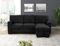 MARCOS Black Reversible Sectional With Pull-Out Bed