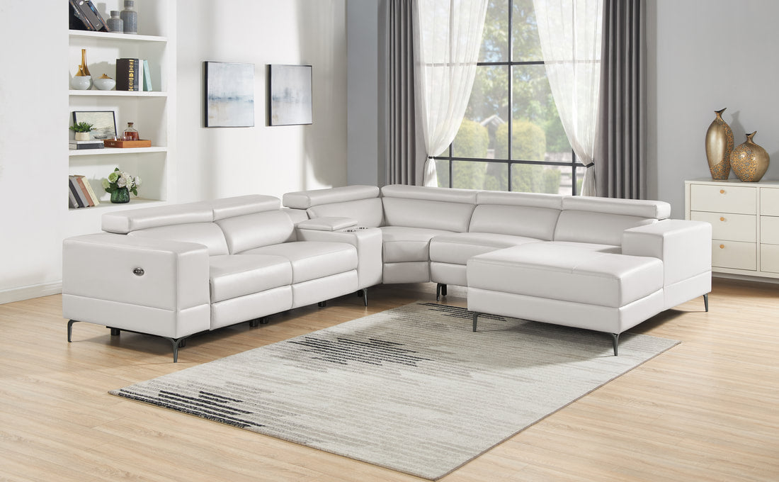 MILANO BLACK - 6PC Power Reclining Sectional