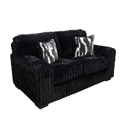 Maverick Corduroy Sofa & Loveseat Set | Black