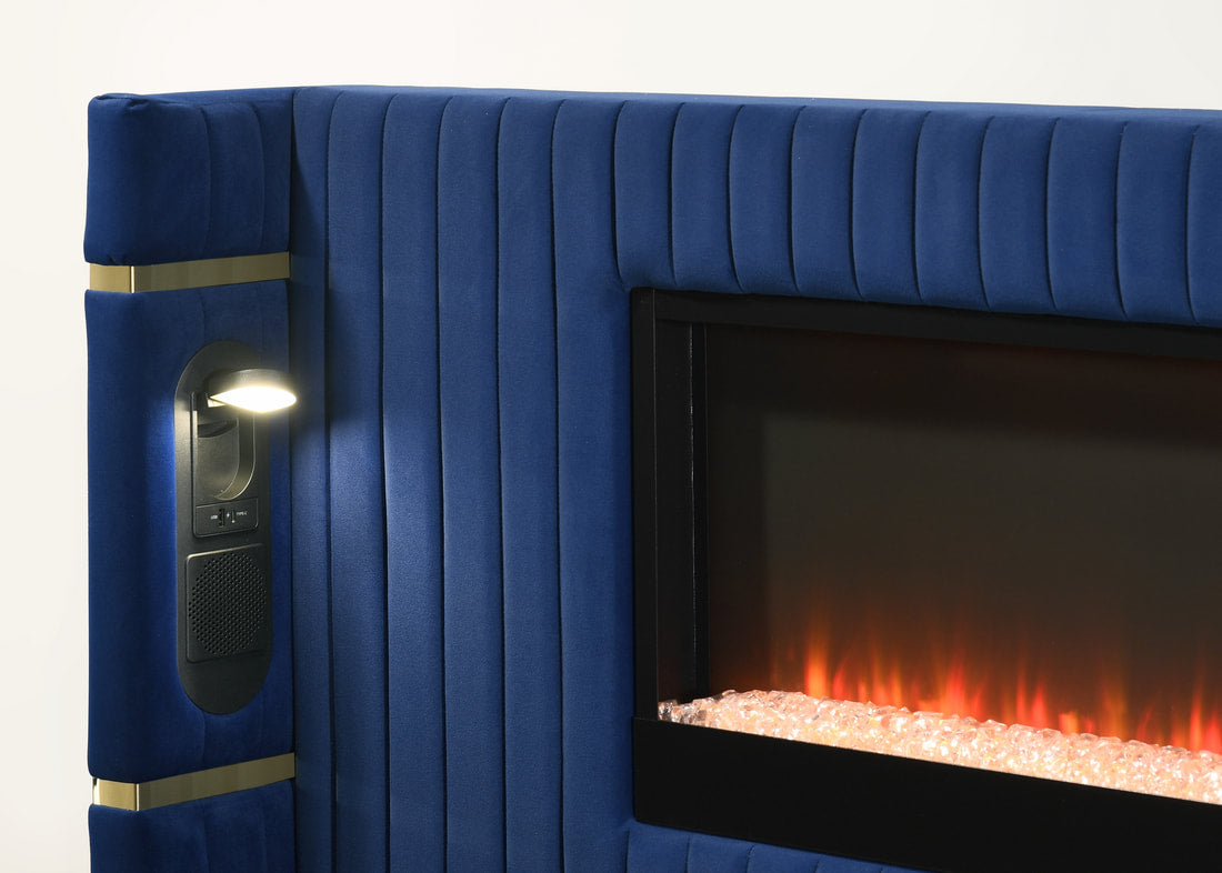 Romance2 Blue Platform Bed