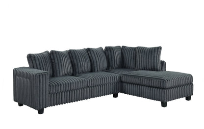 Marlow Reversible Sectional with USB Charging & Cupholders | Gray
