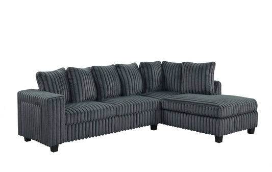 Marlow Reversible Sectional with USB Charging & Cupholders | Gray