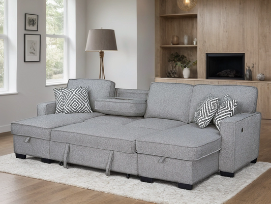 Sahara - Chaise seccional con doble espacio de almacenamiento