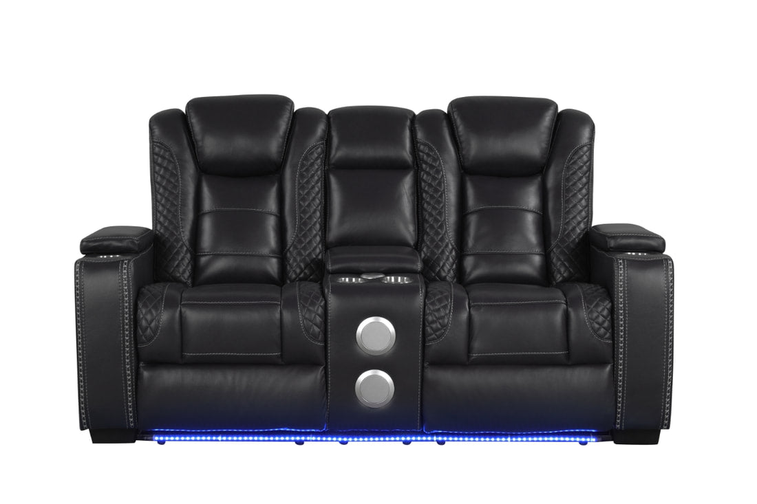 STEFANO20 3PC Reclining Set Blk