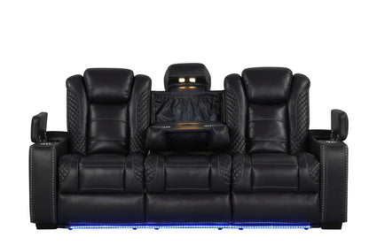 STEFANO20 3PC Reclining Set Blk