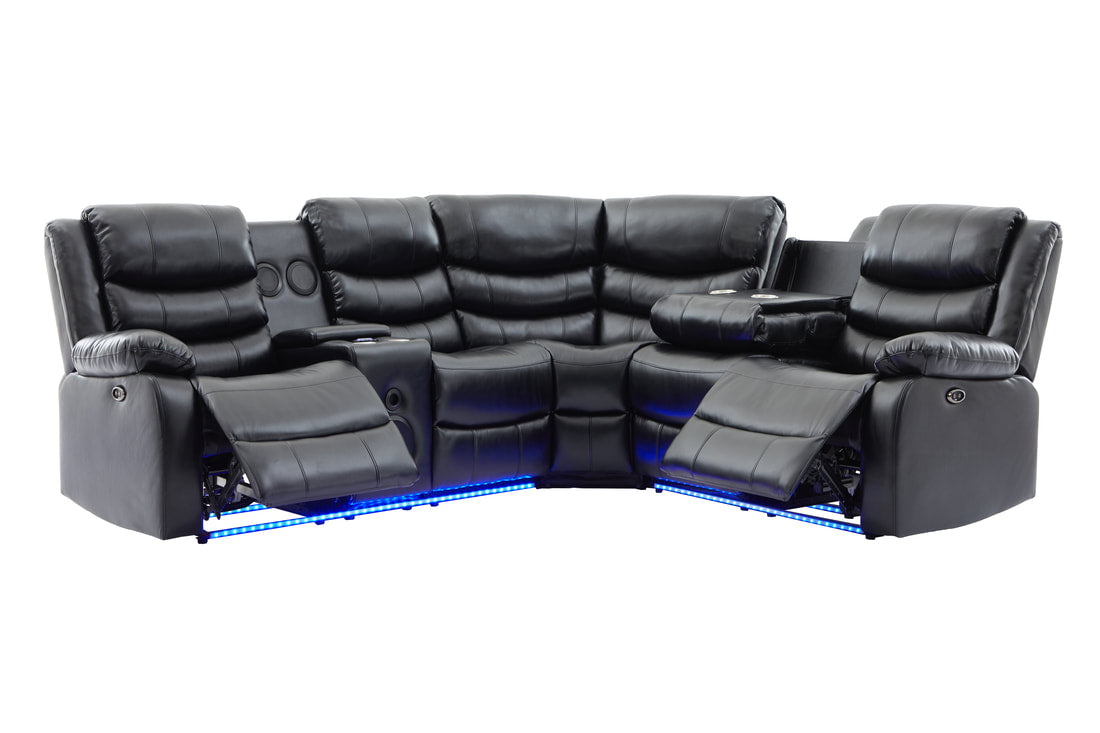 Texan Power Reclining Sectional (w/ Bluetooth Speakers)