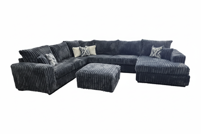 Texas Charcoal 4-Piece Sectional – No Background