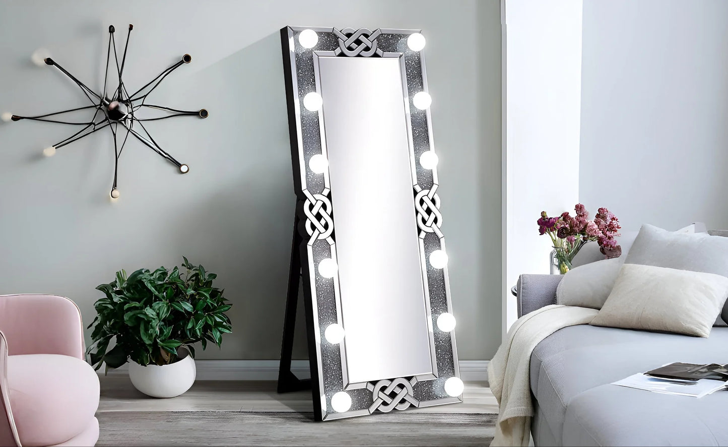Glow Full-Length LED Bluetooth Floor Mirror