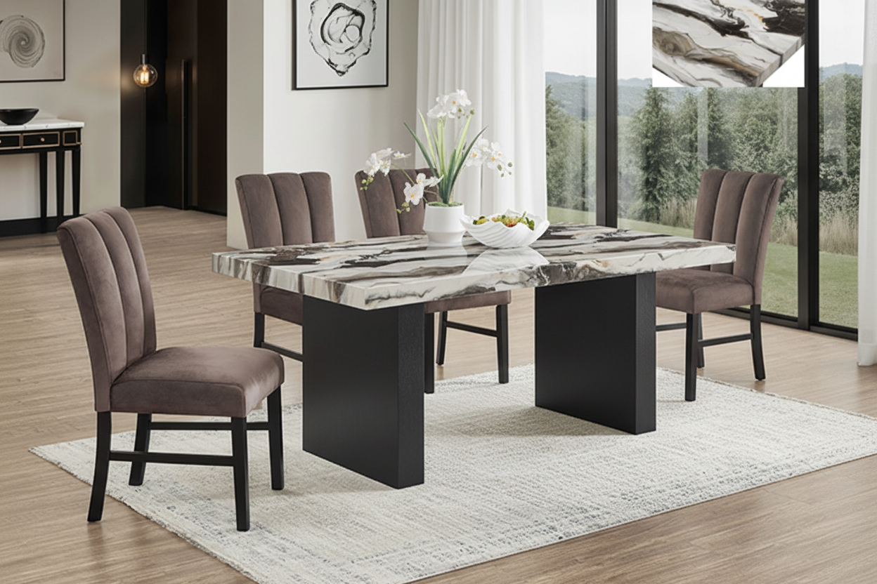 Vega Dining Table with 4 Chairs