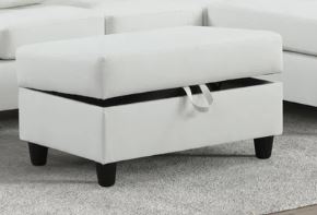 Rocket White PU Reversible Sectional